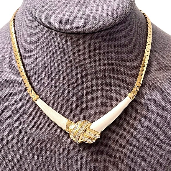 ❤️ Vintage DIOR Gold and Acrylic Statement Necklace - Picture 6 of 6